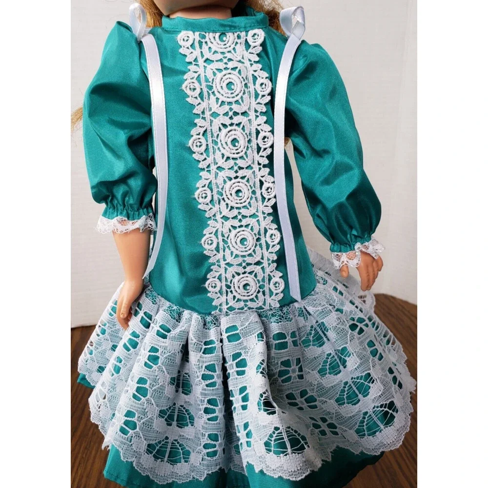 Blonde Haired Blue Eyed Girl in Blue Outfit 17 Inch Doll